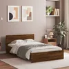 Image de Cadre De Lit Sans Matelas Chêne Marron 120x200 Cm Vidaxl