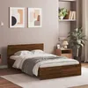 Image de vidaXL Cadre de lit avec tête de lit chêne marron 120x200 cm 3207496