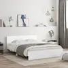 Image de Cadre De Lit Sans Matelas Blanc 140x190 Cm Vidaxl