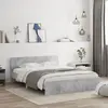Image de Cadre De Lit Sans Matelas Gris Béton 140x190 Cm Vidaxl