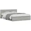 Image de Vidaxl cadre de lit sans matelas sonoma gris 140x190 cm