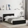 Image de Cadre De Lit Sans Matelas Noir 135x190 Cm Vidaxl