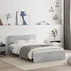 Image de Cadre De Lit Sans Matelas Gris Béton 135x190 Cm Vidaxl