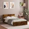 Image de Cadre De Lit Sans Matelas Chêne Fumé 135x190 Cm Vidaxl