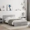 Image de Cadre De Lit Sans Matelas Sonoma Gris 135x190 Cm Vidaxl