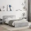 Image de Cadre De Lit Sans Matelas Gris Béton 120x190 Cm Vidaxl