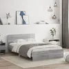 Image de Cadre De Lit Sans Matelas Sonoma Gris 120x190 Cm Vidaxl