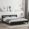 Image de Cadre De Lit Avec Led Sans Matelas Noir 200x200 Cm Vidaxl