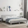 Image de Cadre De Lit Avec Led Sans Matelas Gris Béton 200x200 Cm Vidaxl
