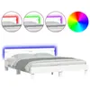 Image de Cadre De Lit Avec Led Sans Matelas Blanc 180x200 Cm Vidaxl