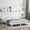 Image de vidaXL Cadre de lit avec LED sans matelas blanc 180x200 cm 3207525