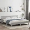 Image de vidaXL Cadre de Lit avec Tête de Lit et LED Lit Double avec Sommier à Lattes Lit Adulte de Chambre Sonoma Gris 180x200 cm 3207530