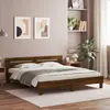 Image de Cadre De Lit Avec Led Sans Matelas Chêne Marron 180x200 Cm Vidaxl