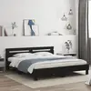 Image de Cadre De Lit Avec Led Sans Matelas Noir 160x200 Cm Vidaxl