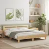 Image de Cadre De Lit Avec Led Sans Matelas Chêne Sonoma 160x200 Cm Vidaxl