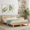 Image de Cadre De Lit Avec Led Sans Matelas Chêne Sonoma 150x200 Cm Vidaxl
