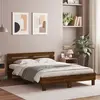Image de Cadre De Lit Avec Led Sans Matelas Chêne Marron 150x200 Cm Vidaxl