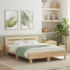 Image de vidaXL Cadre de lit avec LED sans matelas chêne sonoma 140x200 cm 3207548