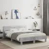 Image de vidaXL Cadre de lit avec LED sans matelas gris béton 140x200 cm 3207549