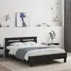 Image de Cadre De Lit Avec Led Sans Matelas Noir 120x200 Cm Vidaxl