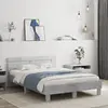 Image de Cadre De Lit Avec Led Sans Matelas Gris Béton 120x200 Cm Vidaxl