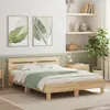 Image de Cadre De Lit Avec Led Sans Matelas Chêne Sonoma 140x190 Cm Vidaxl