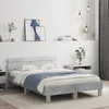 Image de vidaXL Cadre de lit avec LED sans matelas gris béton 135x190 cm 3207570