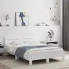 Image de Cadre De Lit Avec Led Sans Matelas Blanc 120x190 Cm Vidaxl