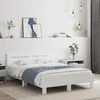 Image de vidaXL Cadre de lit avec LED sans matelas blanc 120x190 cm 3207574
