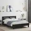 Image de Cadre De Lit Avec Led Sans Matelas Noir 120x190 Cm Vidaxl