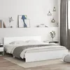 Image de Cadre De Lit Avec Led Sans Matelas Blanc 200x200 Cm Vidaxl