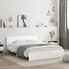 Image de Cadre De Lit Avec Led Sans Matelas Blanc 160x200 Cm Vidaxl
