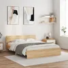 Image de Cadre De Lit Avec Led Sans Matelas Chêne Sonoma 160x200 Cm Vidaxl