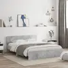 Image de Cadre De Lit Avec Led Sans Matelas Gris Béton 160x200 Cm Vidaxl