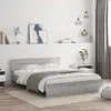 Image de Cadre De Lit Avec Led Sans Matelas Sonoma Gris 160x200 Cm Vidaxl