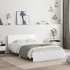 Image de Cadre De Lit Avec Led Sans Matelas Blanc 135x190 Cm Vidaxl