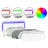 Image de Vidaxl cadre de lit avec led sans matelas blanc 135x190 cm