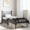Image de Cadre De Lit Métal Sans Matelas Avec Tête De Lit Noir 75x190 Cm Vidaxl