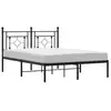Image de Vidaxl cadre de lit métal sans matelas avec tête de lit noir 140x190cm