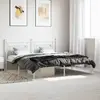Image de Cadre De Lit Métal Sans Matelas Et Tête De Lit Blanc 183x213 Cm Vidaxl