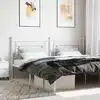Image de Tête De Lit De Remplacement Métal Blanc 193 Cm Vidaxl