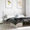 Image de Tête De Lit De Remplacement Métal Blanc 200 Cm Vidaxl