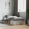 Image de Cadre De Lit Métal Sans Matelas Avec Tête De Lit Blanc 80x200cm Vidaxl