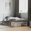 Image de Cadre De Lit Métal Sans Matelas Avec Tête De Lit Blanc 90x190cm Vidaxl