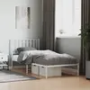 Image de Cadre De Lit Métal Sans Matelas Avec Tête De Lit Blanc 90x200cm Vidaxl