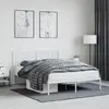 Image de Cadre De Lit Métal Sans Matelas Et Tête De Lit Blanc 140x190 Cm Vidaxl