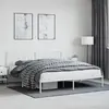 Image de Cadre De Lit Métal Sans Matelas Et Tête De Lit Blanc 183x213 Cm Vidaxl