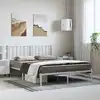 Image de Cadre De Lit Métal Sans Matelas Et Tête De Lit Blanc 193x203 Cm Vidaxl