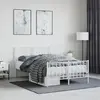 Image de Cadre De Lit Métal Sans Matelas Et Pied De Lit Blanc 120x190 Cm Vidaxl