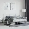 Image de Cadre De Lit Métal Sans Matelas Et Pied De Lit Blanc 135x190 Cm Vidaxl
